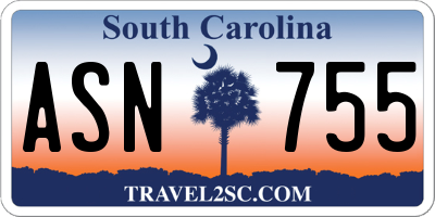 SC license plate ASN755