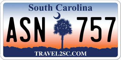 SC license plate ASN757