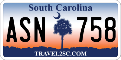 SC license plate ASN758
