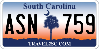 SC license plate ASN759