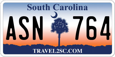 SC license plate ASN764
