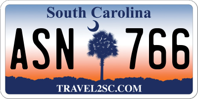 SC license plate ASN766