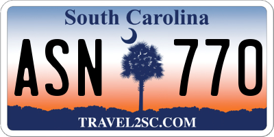 SC license plate ASN770