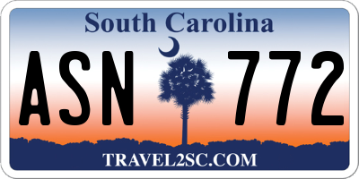 SC license plate ASN772