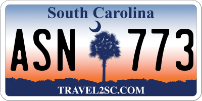 SC license plate ASN773