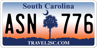 SC license plate ASN776