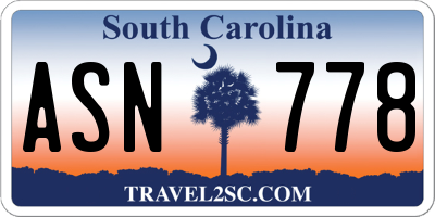 SC license plate ASN778