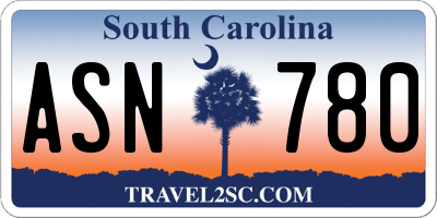 SC license plate ASN780