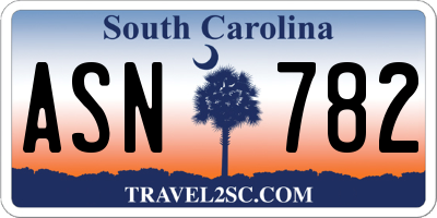 SC license plate ASN782