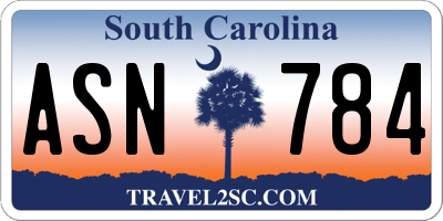 SC license plate ASN784