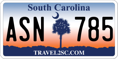 SC license plate ASN785