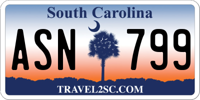 SC license plate ASN799