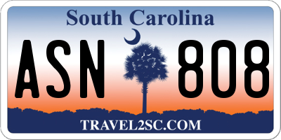 SC license plate ASN808