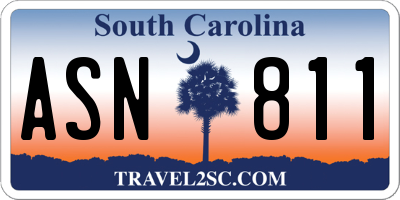 SC license plate ASN811