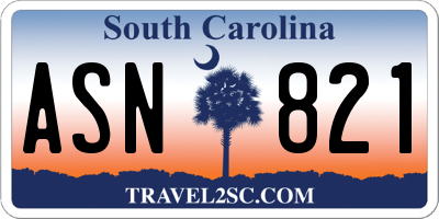 SC license plate ASN821