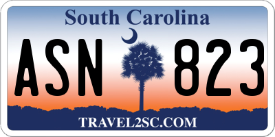 SC license plate ASN823