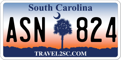 SC license plate ASN824