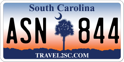 SC license plate ASN844
