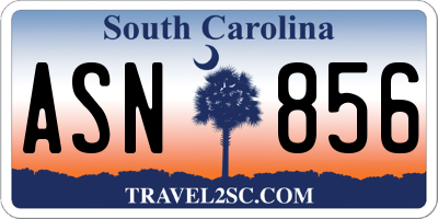 SC license plate ASN856