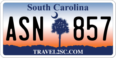 SC license plate ASN857