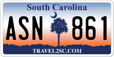 SC license plate ASN861