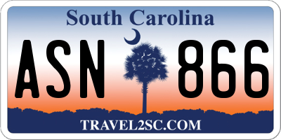 SC license plate ASN866
