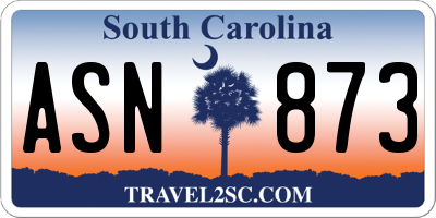 SC license plate ASN873