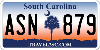 SC license plate ASN879