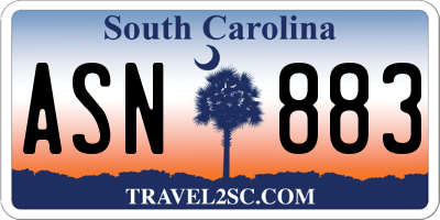 SC license plate ASN883