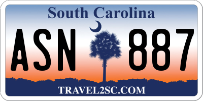 SC license plate ASN887