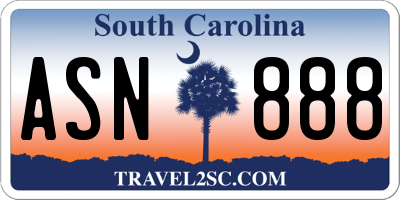 SC license plate ASN888