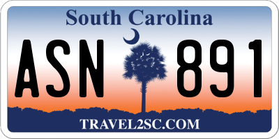 SC license plate ASN891