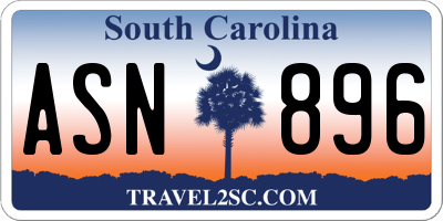 SC license plate ASN896