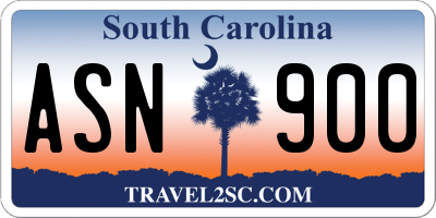 SC license plate ASN900