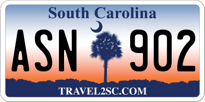 SC license plate ASN902