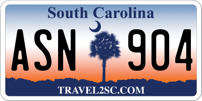 SC license plate ASN904
