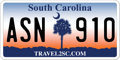 SC license plate ASN910