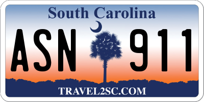 SC license plate ASN911