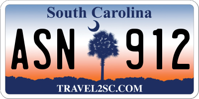 SC license plate ASN912