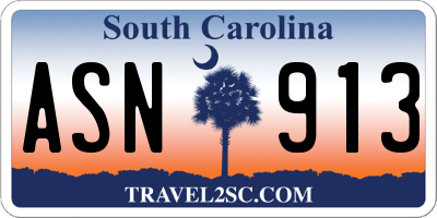 SC license plate ASN913
