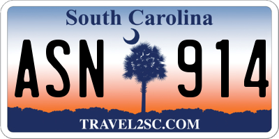 SC license plate ASN914