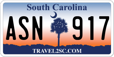 SC license plate ASN917
