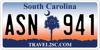 SC license plate ASN941
