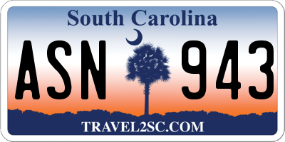 SC license plate ASN943