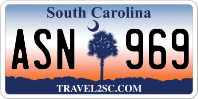 SC license plate ASN969