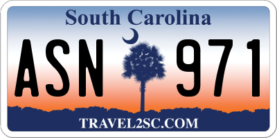 SC license plate ASN971