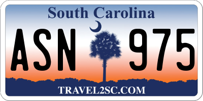 SC license plate ASN975