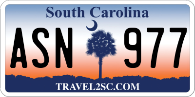 SC license plate ASN977