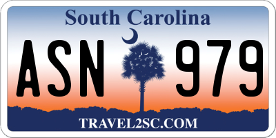 SC license plate ASN979