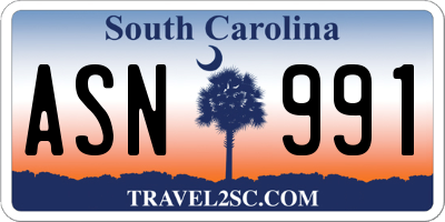 SC license plate ASN991